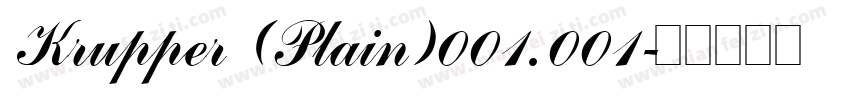 Krupper (Plain)001.001字体转换